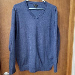 Alfani Mens sweater.Size Large Denim Blue. Cotton & Nylon